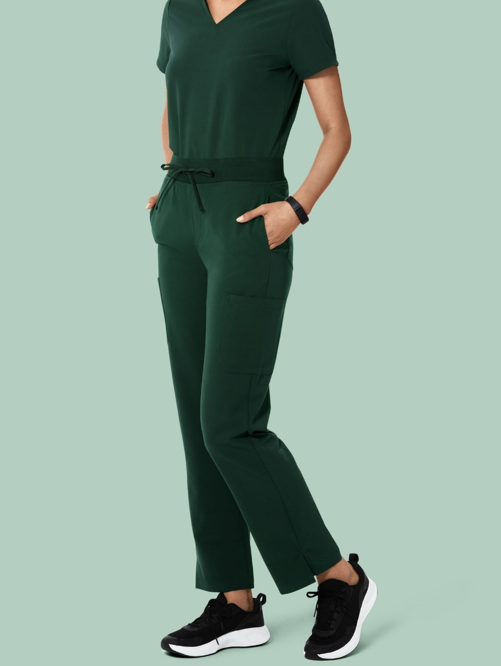 Mandala Midnight Green Scrub Set XL Top /XLP Joggers